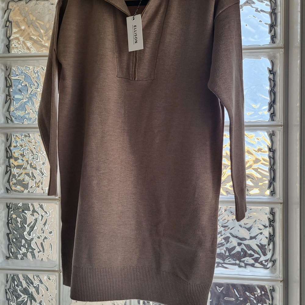 Ellison Taupe Knit Dress
